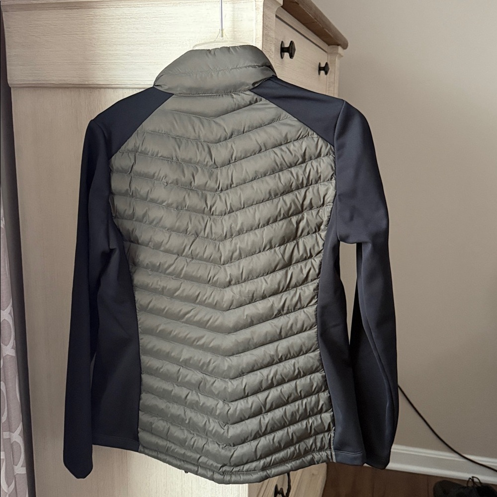 32 Degrees Heat Olive and Black Mixed Media Puffer Jacket - Picture 7 of 9